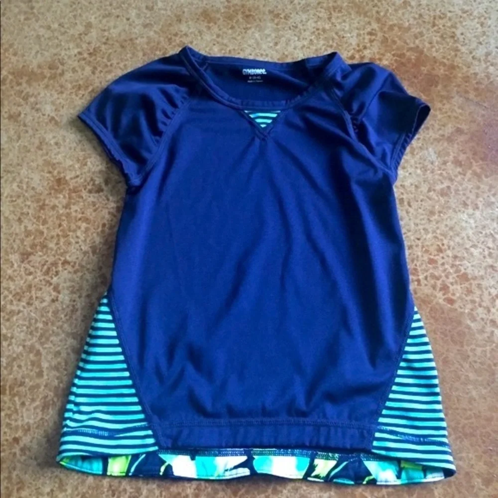 Gymboree S blue color‎ block layered look water resistant swim vacation top